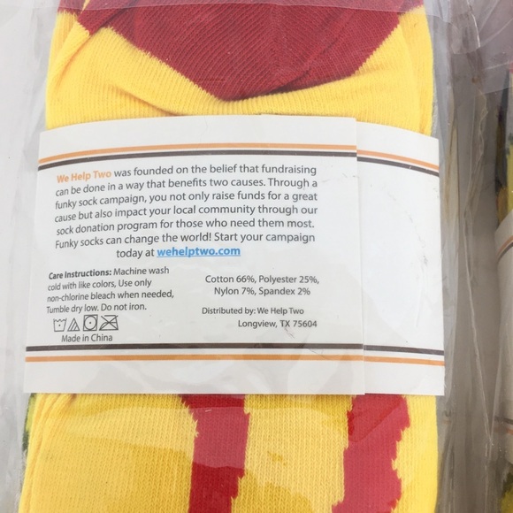We Help Two Socks 6 Pair FUNKY FIESTA Tacos Avocados Peppers Men 10-14 Wom 12-16 - Picture 9 of 12
